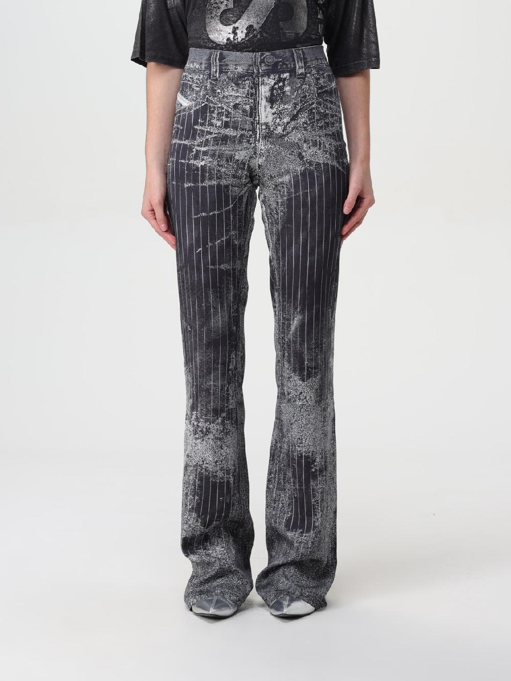 Giglio Pantalone P-Retty Diesel in raso stretch con stampa gessata