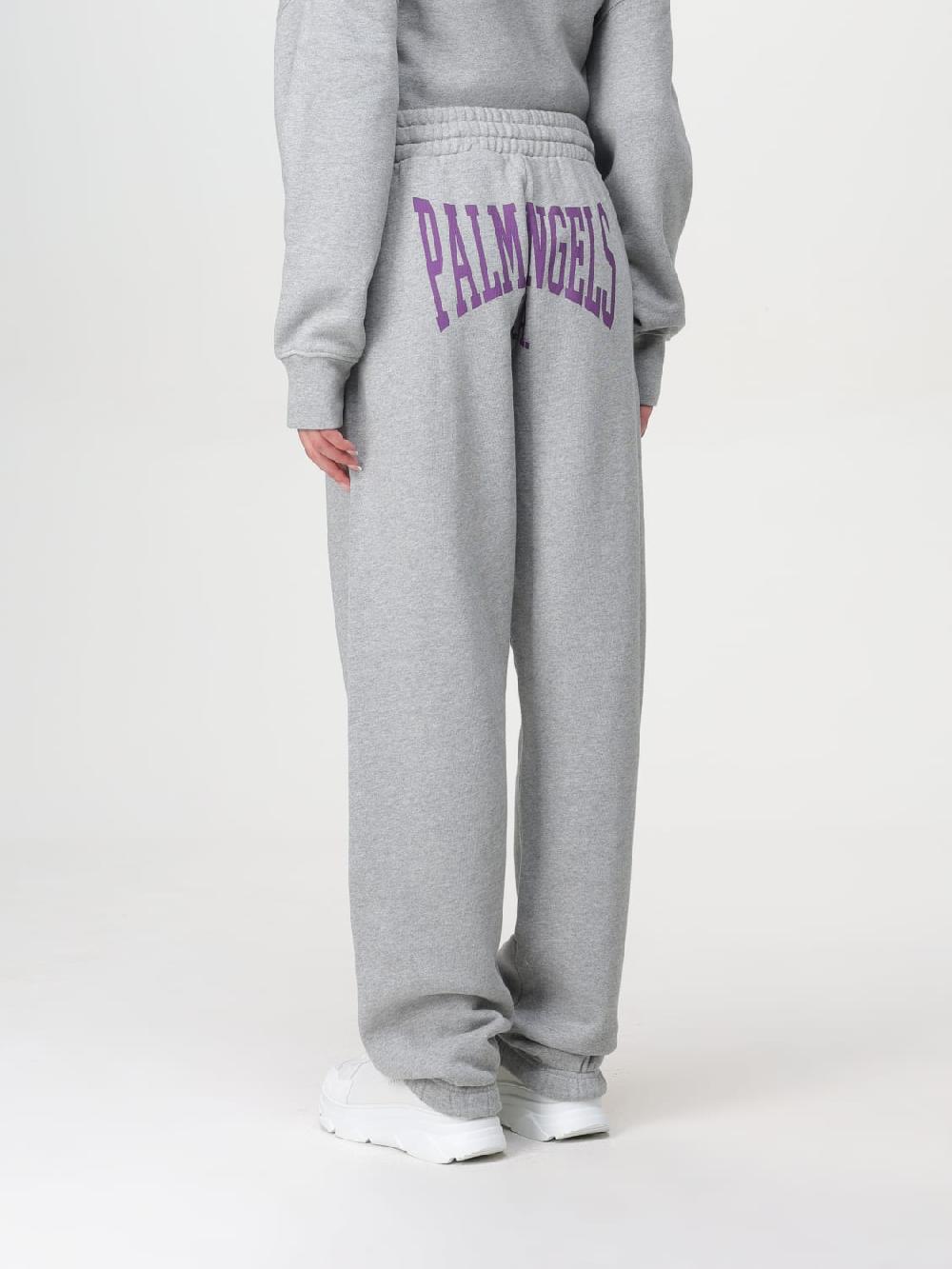 Giglio Pantalone Palm Angels In Cotone Con Stampa Logo