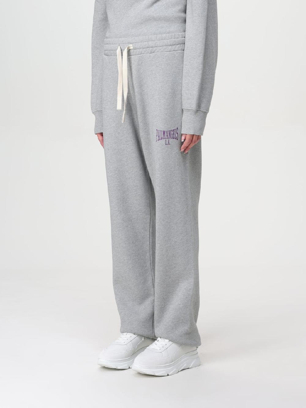 Giglio Pantalone Palm Angels In Cotone Con Stampa Logo
