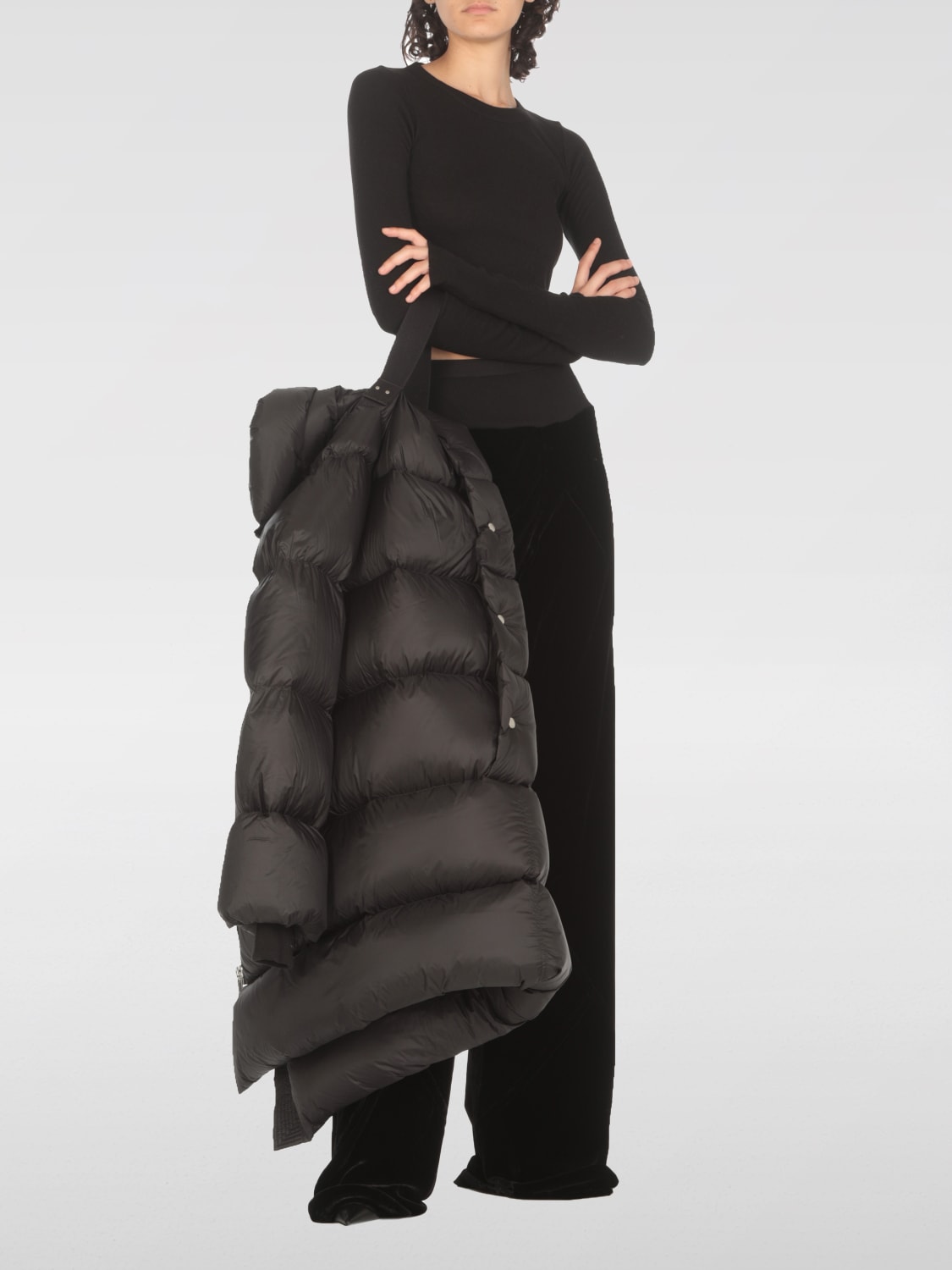 Giglio Pantalone Rick Owens In Misto Viscosa E Seta