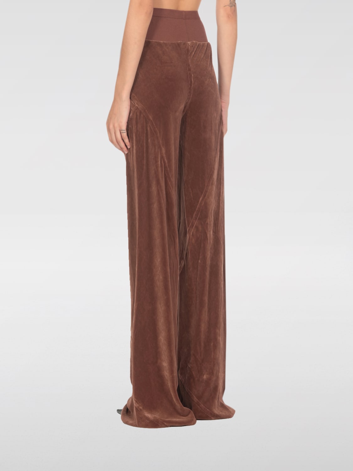 Giglio Pantalone Rick Owens In Misto Viscosa E Seta