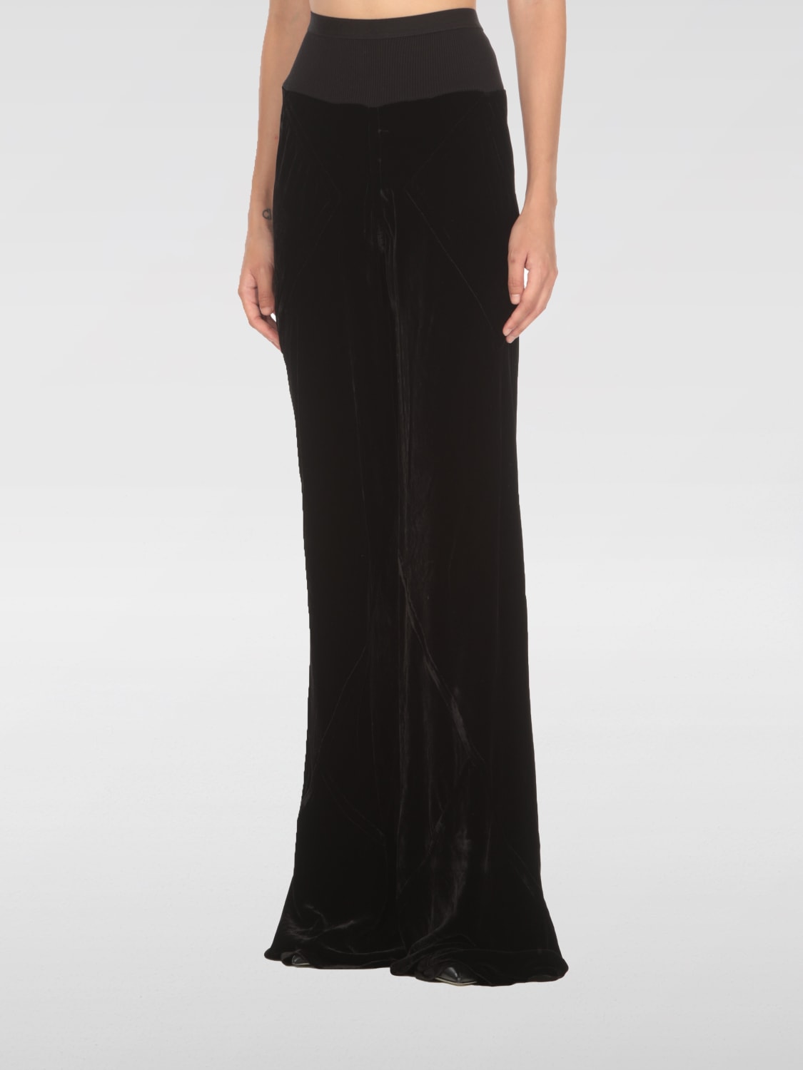Giglio Pantalone Rick Owens in misto viscosa e seta