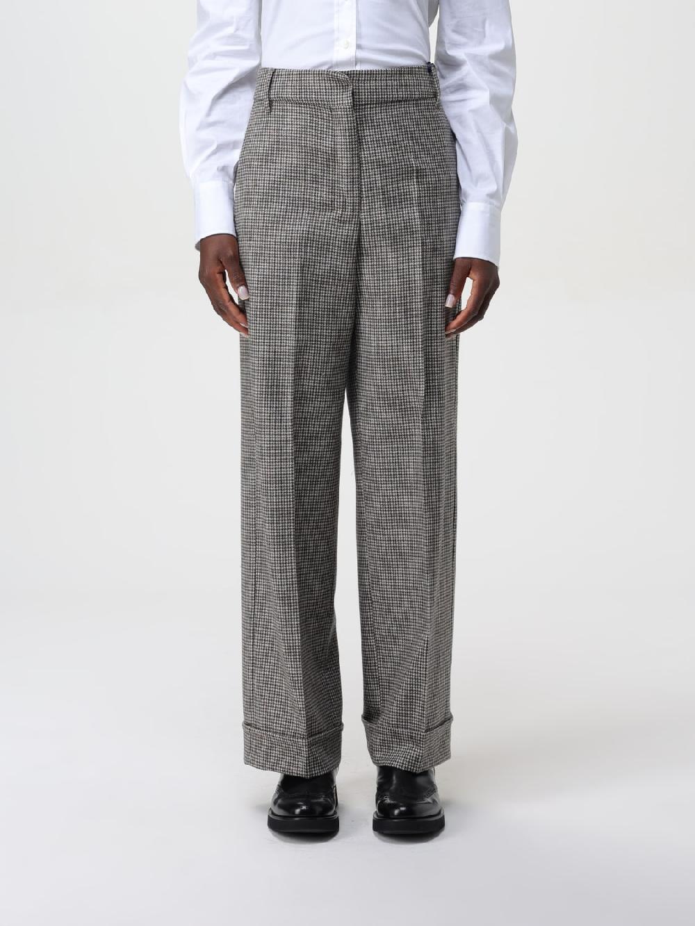 Giglio Pantalone 'S Max Mara in lana con motivo Principe di Galles