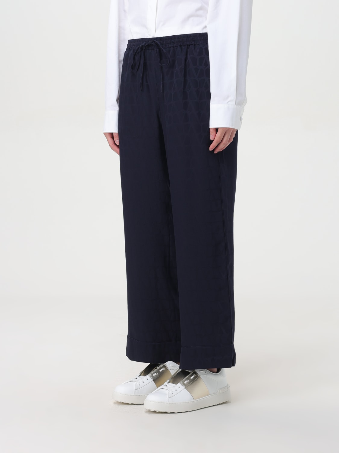 Giglio Pantalone VLogo Signature Valentino In Seta Jacquard