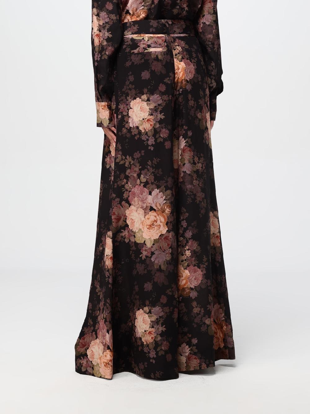 Giglio Pantalone Zimmermann In Seta Con Fiori All Over