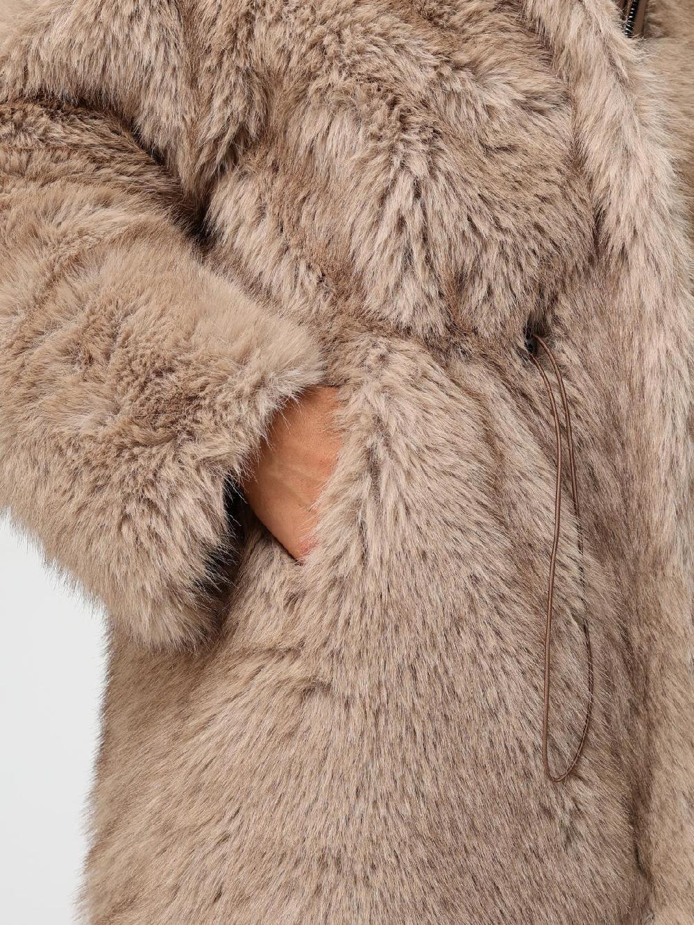 Giglio Parka Reversibile Urbancode In Tessuto E Pelliccia Sintetica
