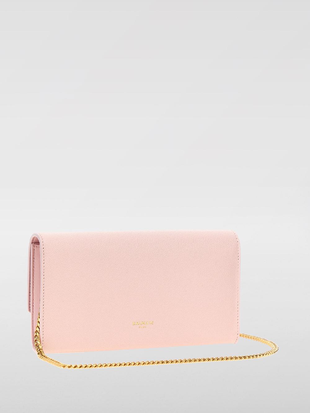 Giglio Pochette Emblema In Pelle Di Vitello Granulata Balmain