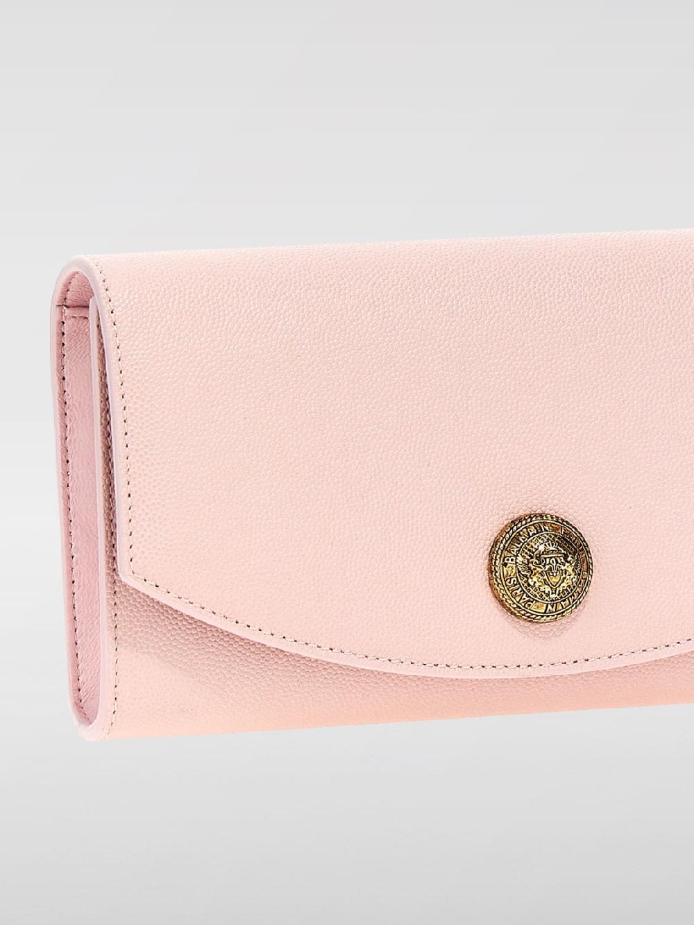 Giglio Pochette Emblema In Pelle Di Vitello Granulata Balmain