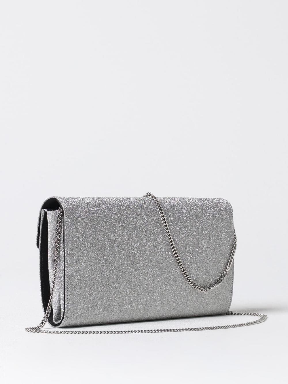 Giglio Pochette Roger Vivier In Pelle Glitter Con Fibbia Flower Strass