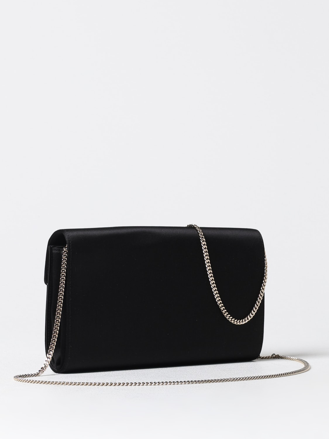 Giglio Pochette Roger Vivier In Raso Con Fibbia Flower Strass