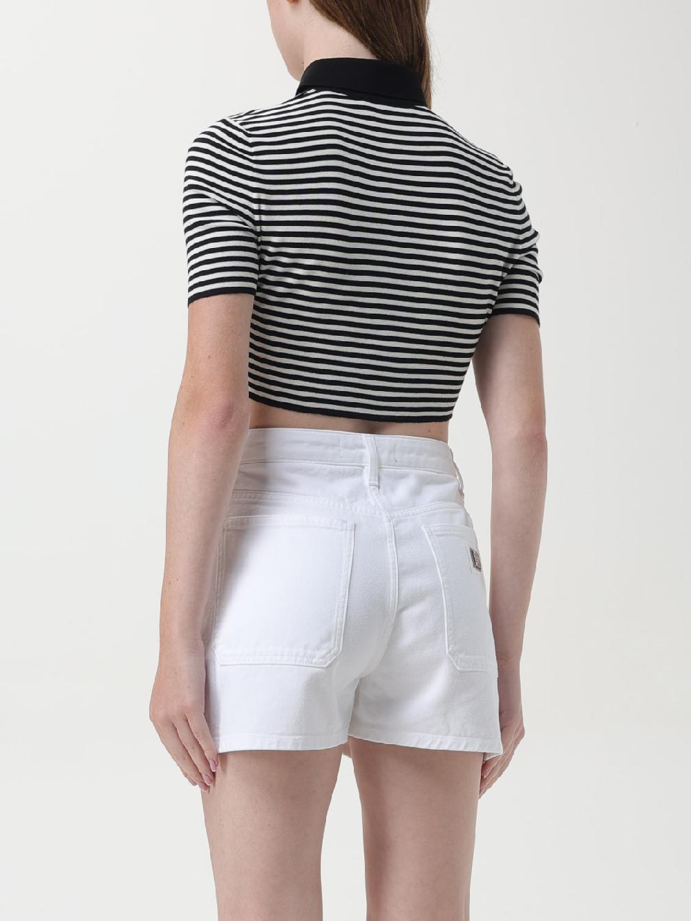 Giglio Polo Dolce & Gabbana Cropped In Lana Vergine A Righe