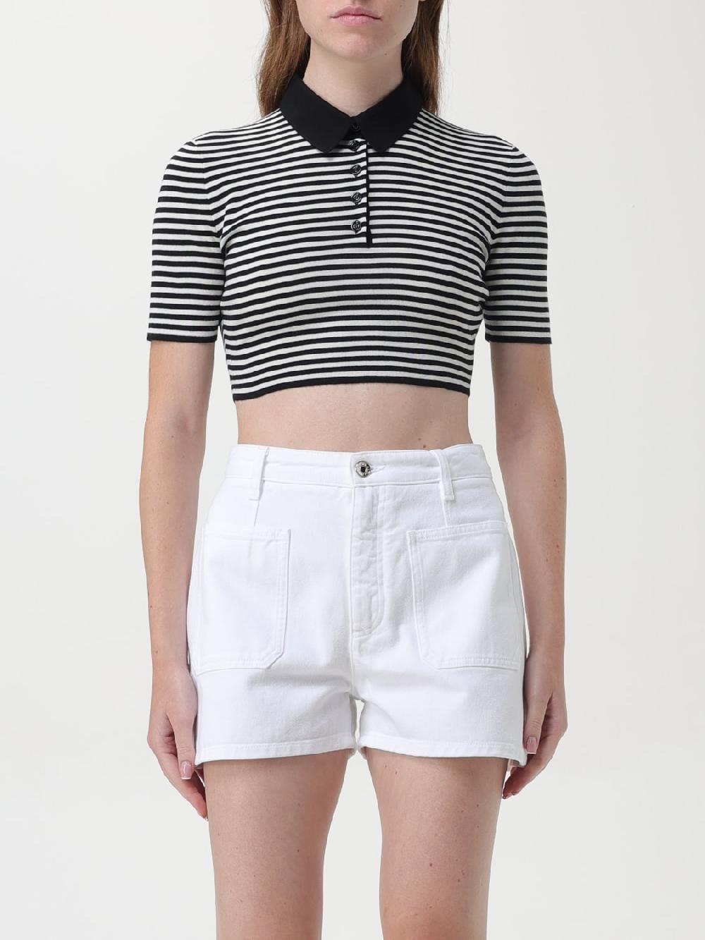 Giglio Polo Dolce & Gabbana cropped in lana vergine a righe
