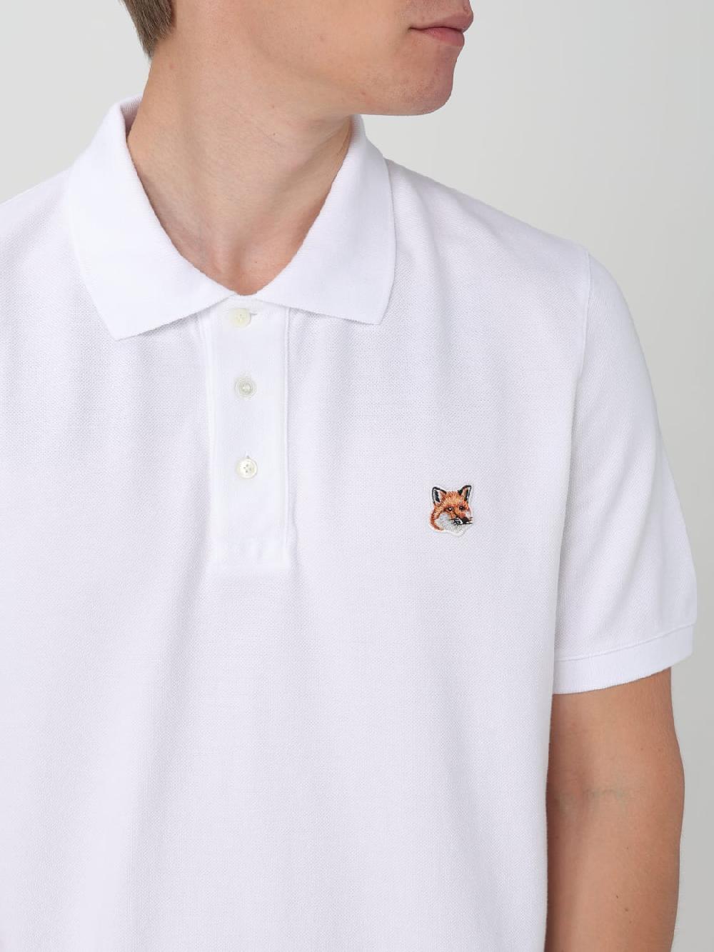 Giglio Polo Maison Kitsuné In Piquet Di Cotone Con Logo