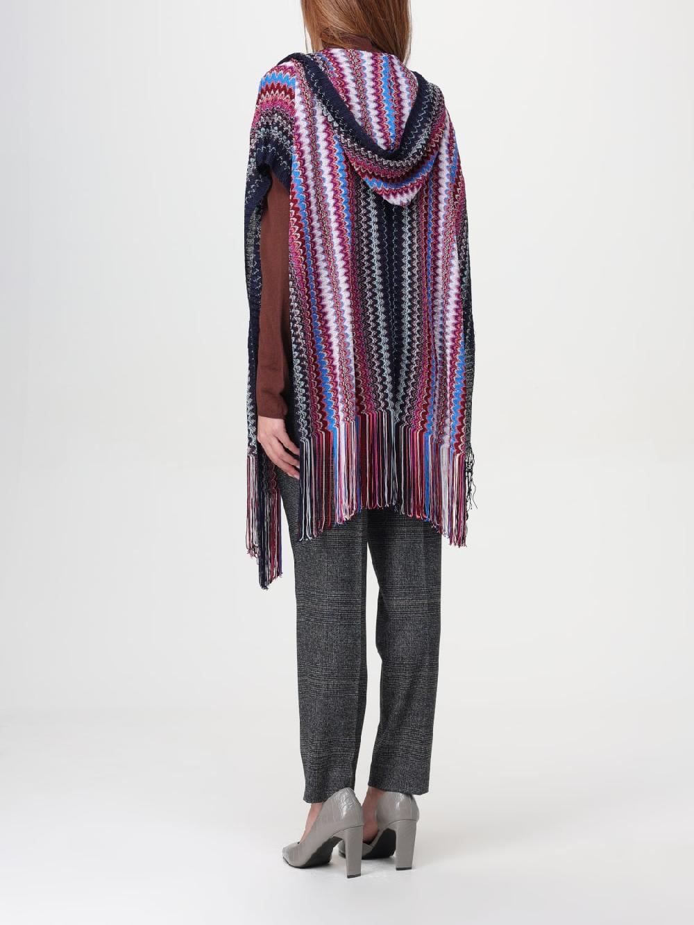 Giglio Poncho Missoni In Viscosa Con Motivo Zig-zag