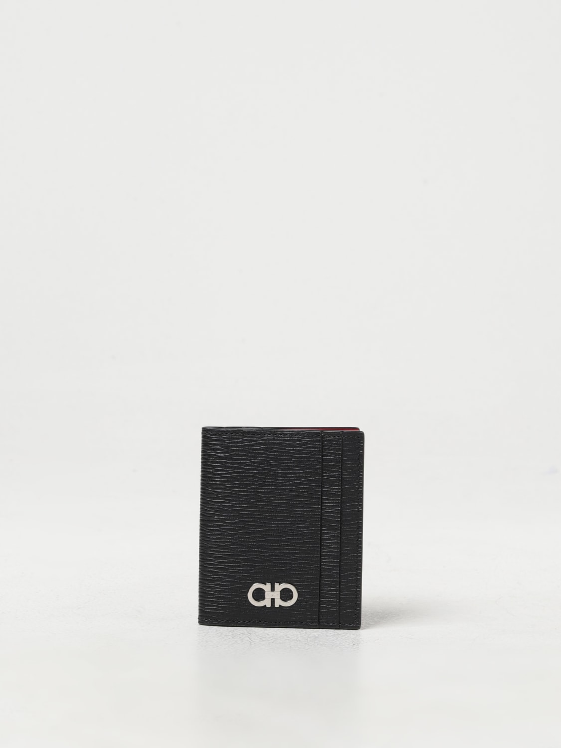 Giglio Portacarte di credito Gancini Ferragamo in pelle goffrata