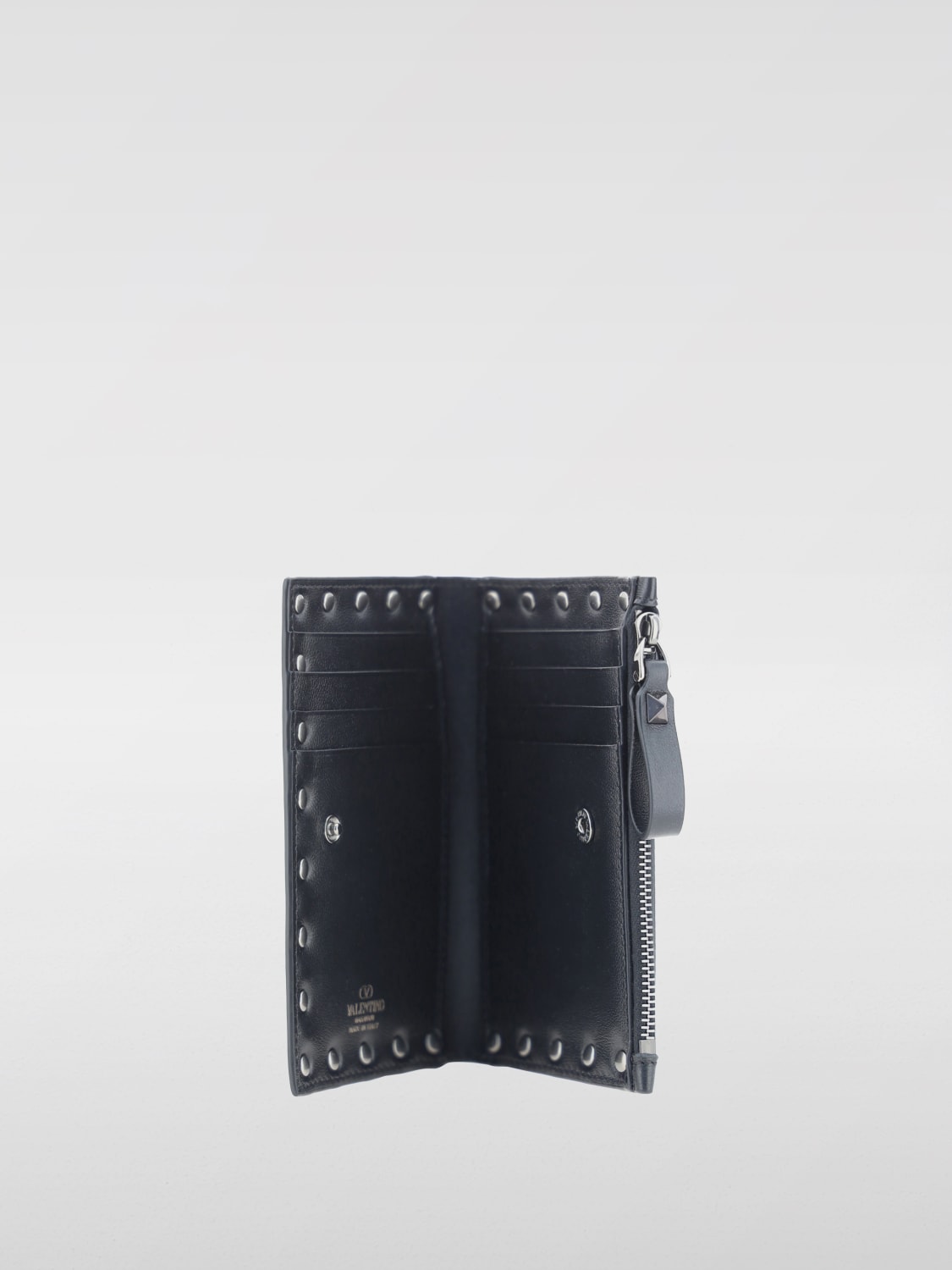 Giglio Portacarte Di Credito Rockstud Valentino Garavani In Pelle