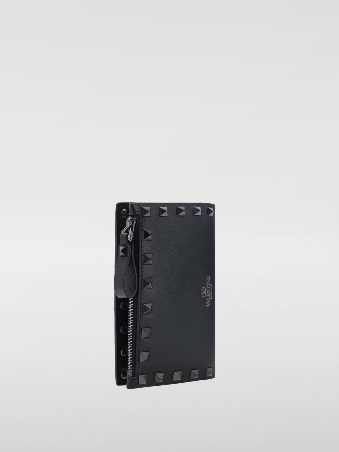 Giglio Portacarte Di Credito Rockstud Valentino Garavani In Pelle