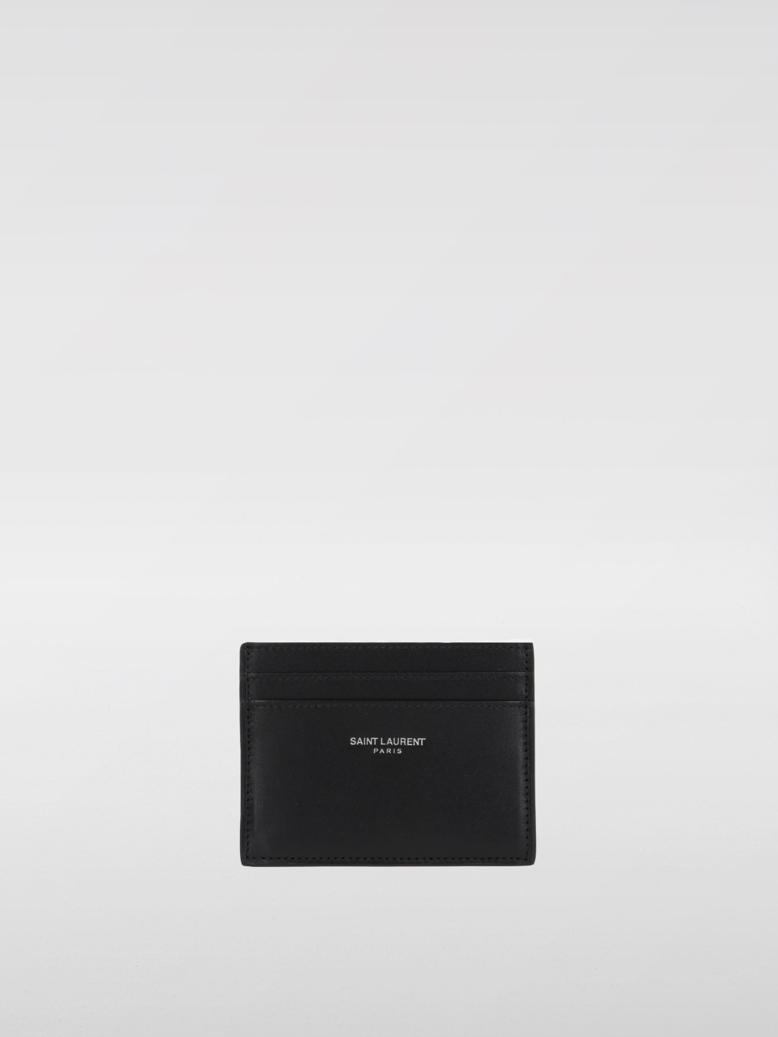 Giglio Portacarte di credito Saint Laurent in pelle