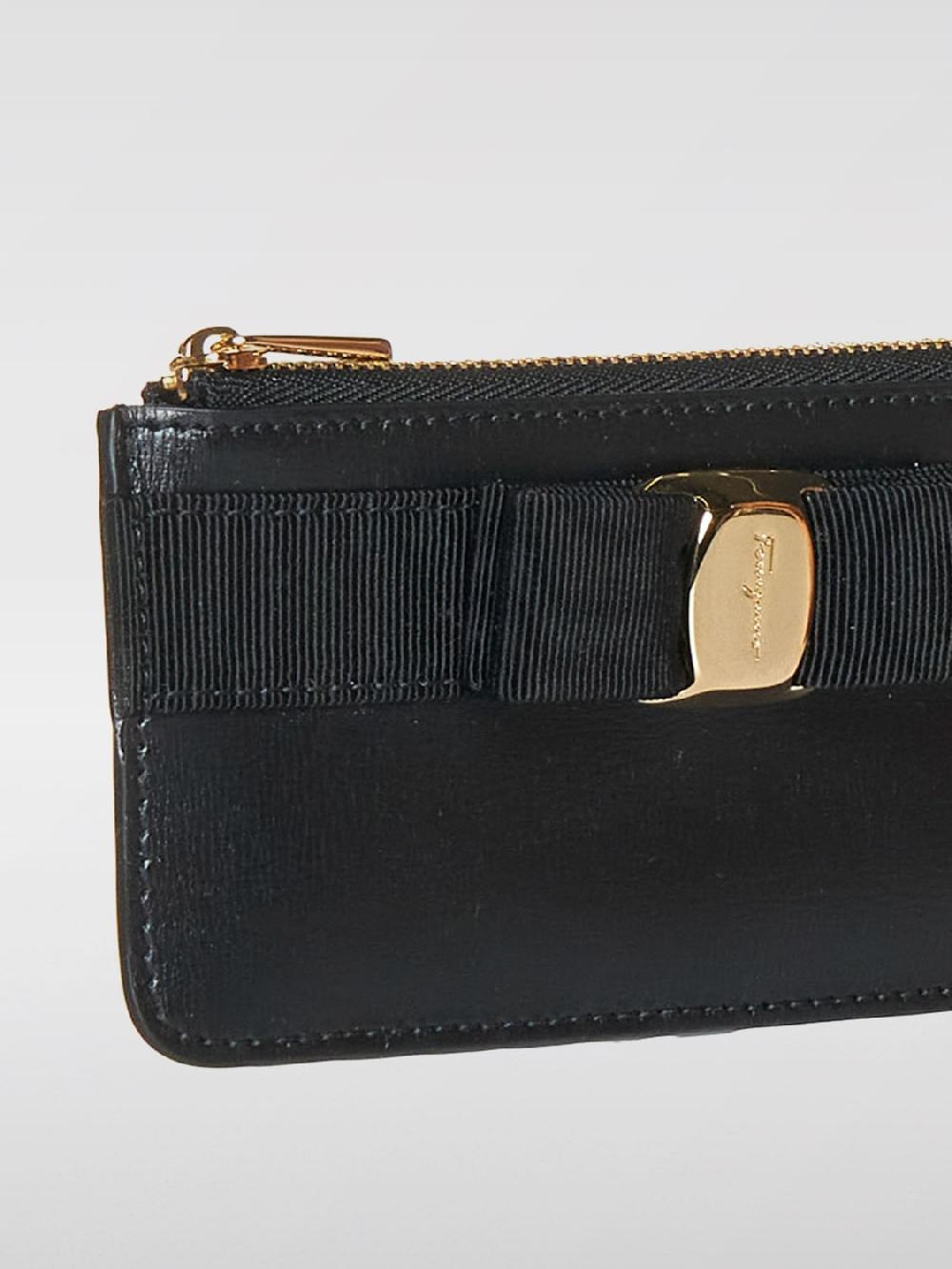 Giglio Portacarte Di Credito Vara Ferragamo In Pelle