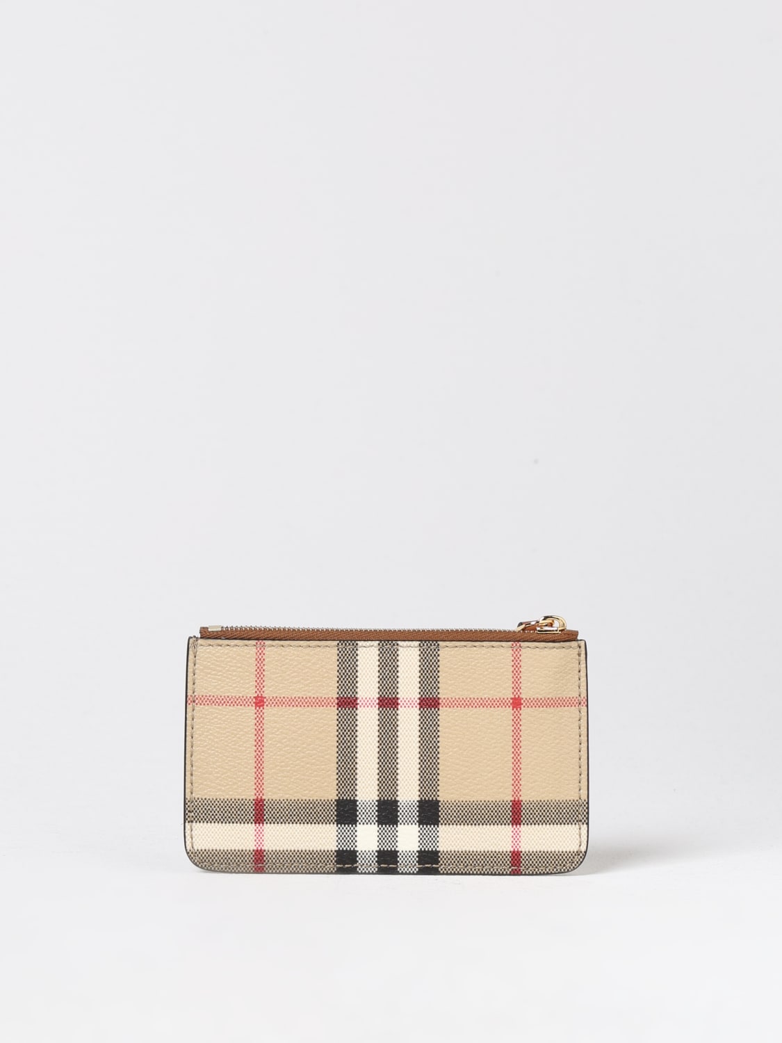 Giglio Portacarte Di Credito Vintage Check Burberry In Cotone Spalmato