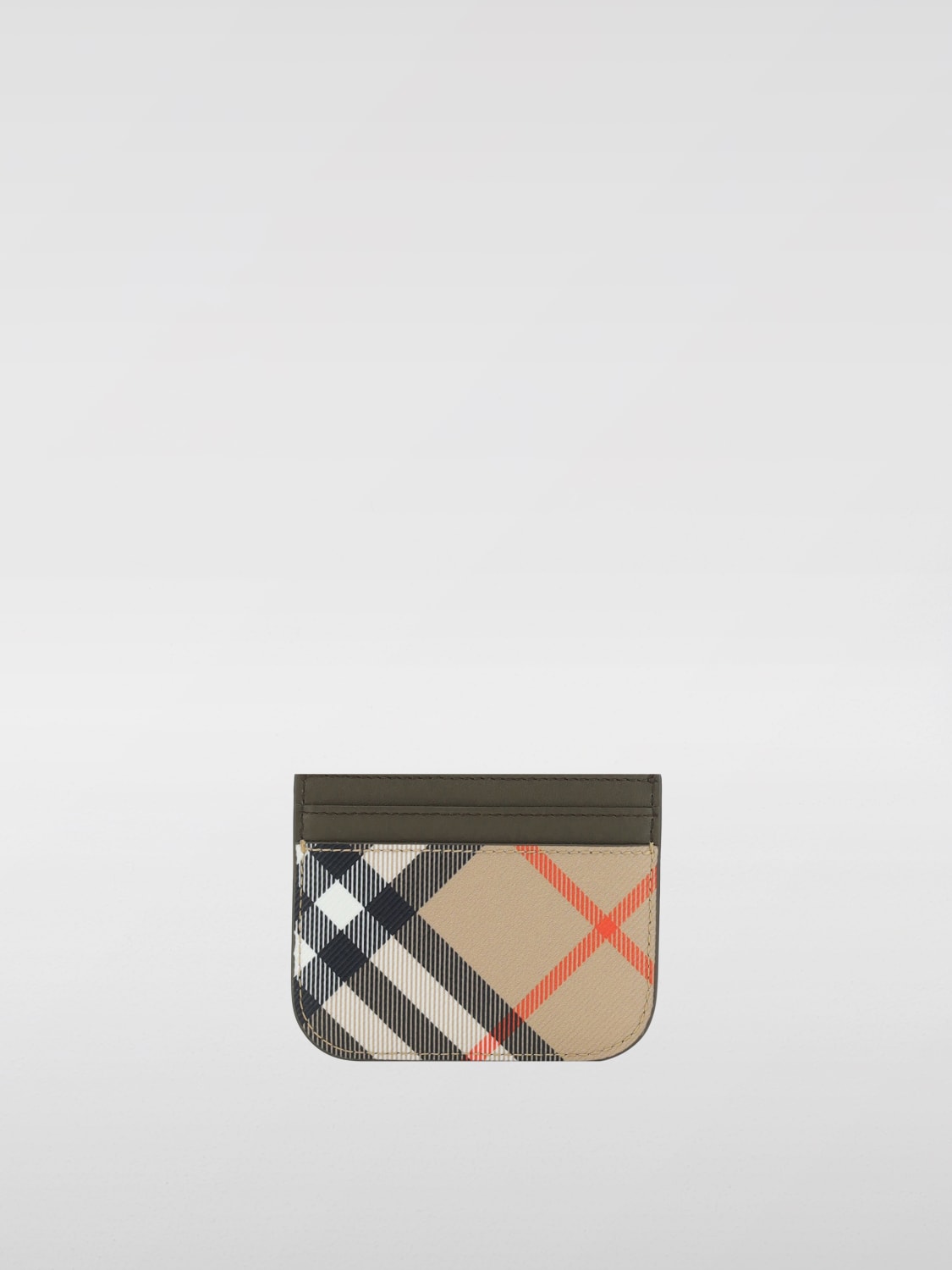 Giglio Portacarte Di Credito Vintage Check Burberry In Pelle E Cotone Spalmato