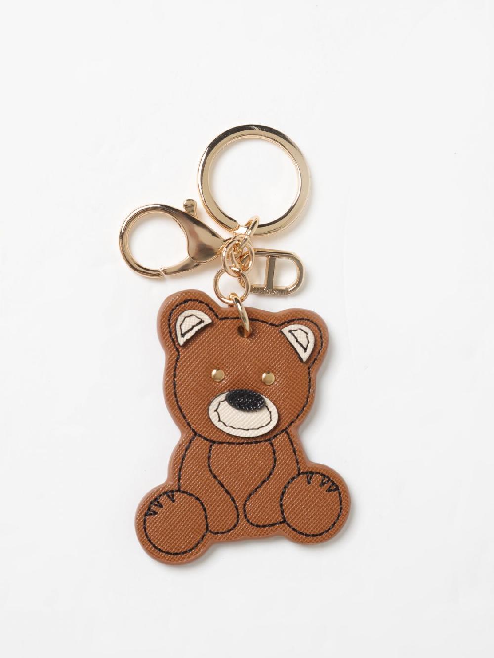 Giglio Portachiavi Teddy Twinset in pelle sintetica saffiano e metallo