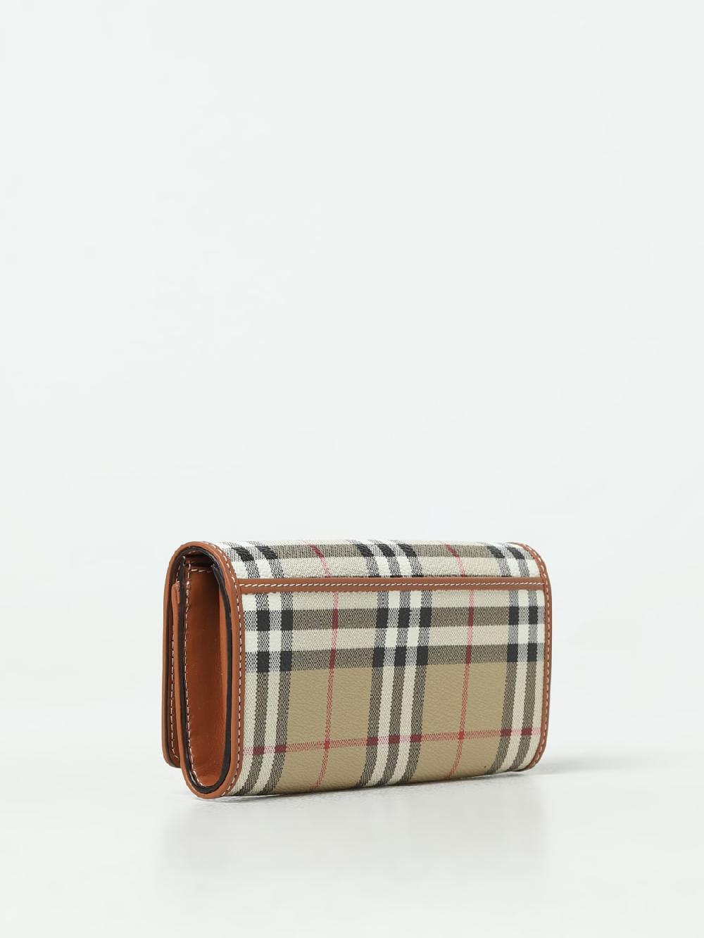 Giglio Portafoglio Burberry In Tessuto Spalmato Check