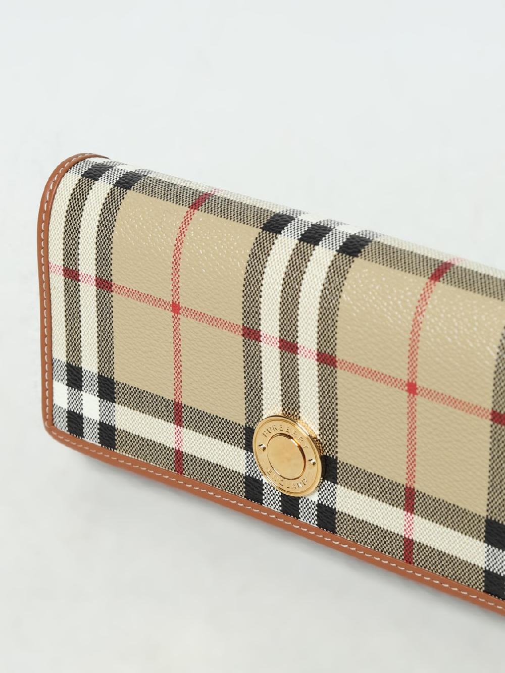 Giglio Portafoglio Burberry In Tessuto Spalmato Check
