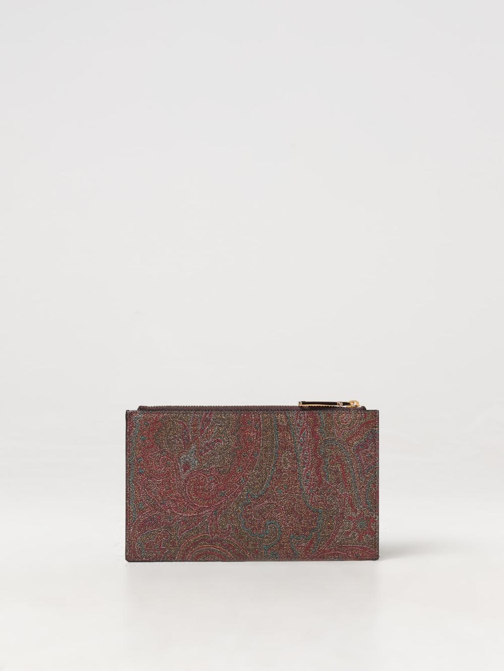 Giglio Portafoglio Etro In Cotone Spalmato Con Paisley All Over