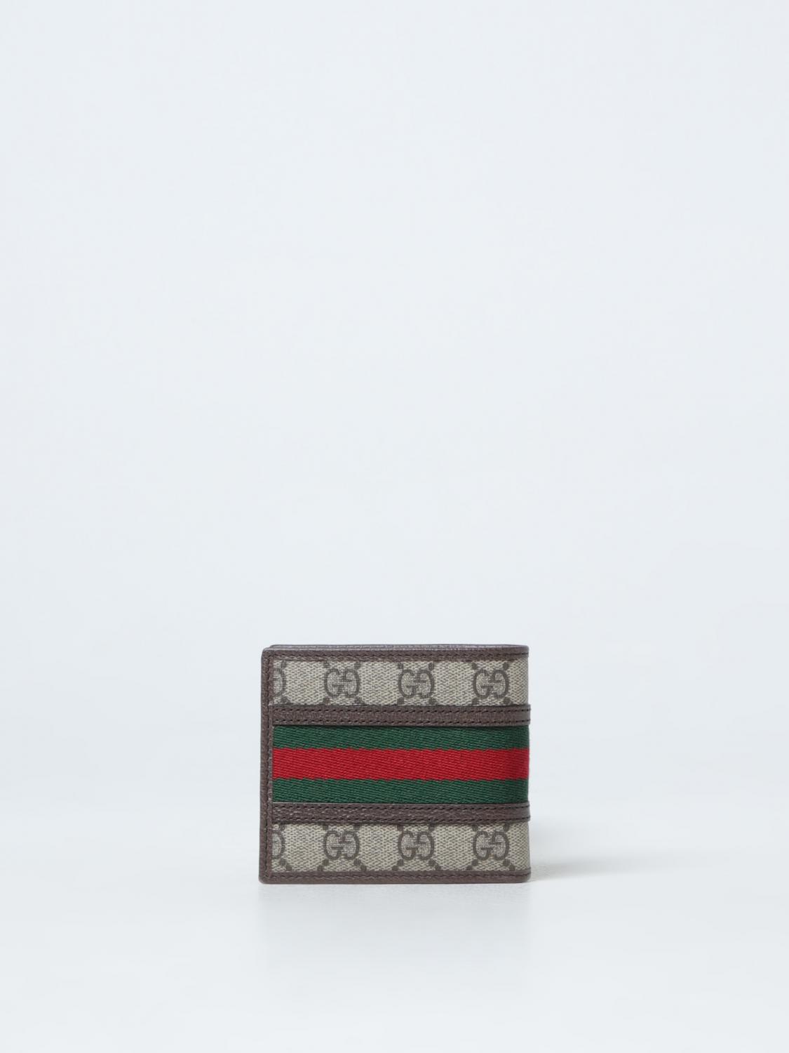 Giglio Portafoglio Ophidia Gucci In Tessuto GG Supreme E Pelle A Grana