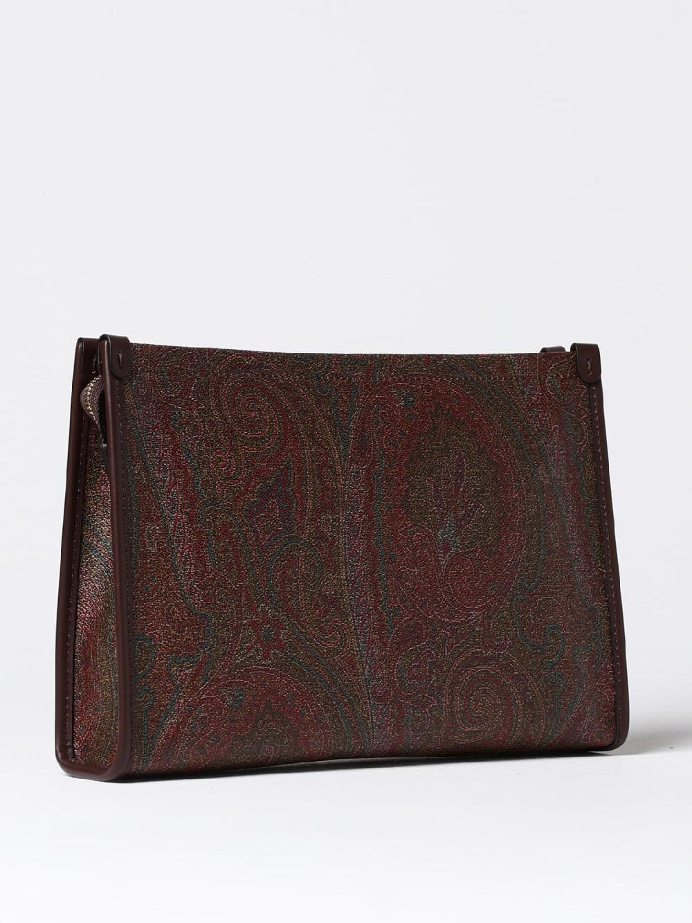 Giglio Pouch Etro In Cotone Spalmato Con Paisley All Over