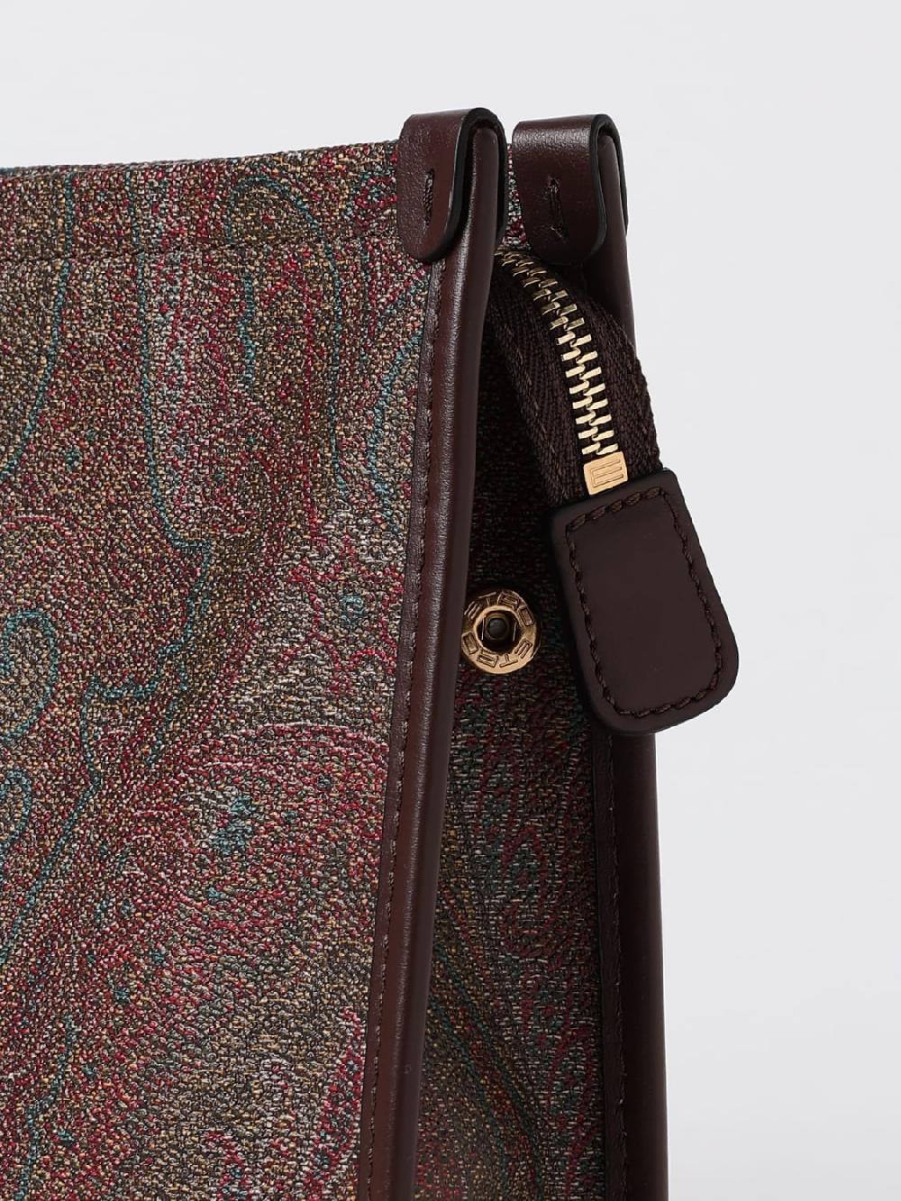 Giglio Pouch Etro In Cotone Spalmato Con Paisley All Over