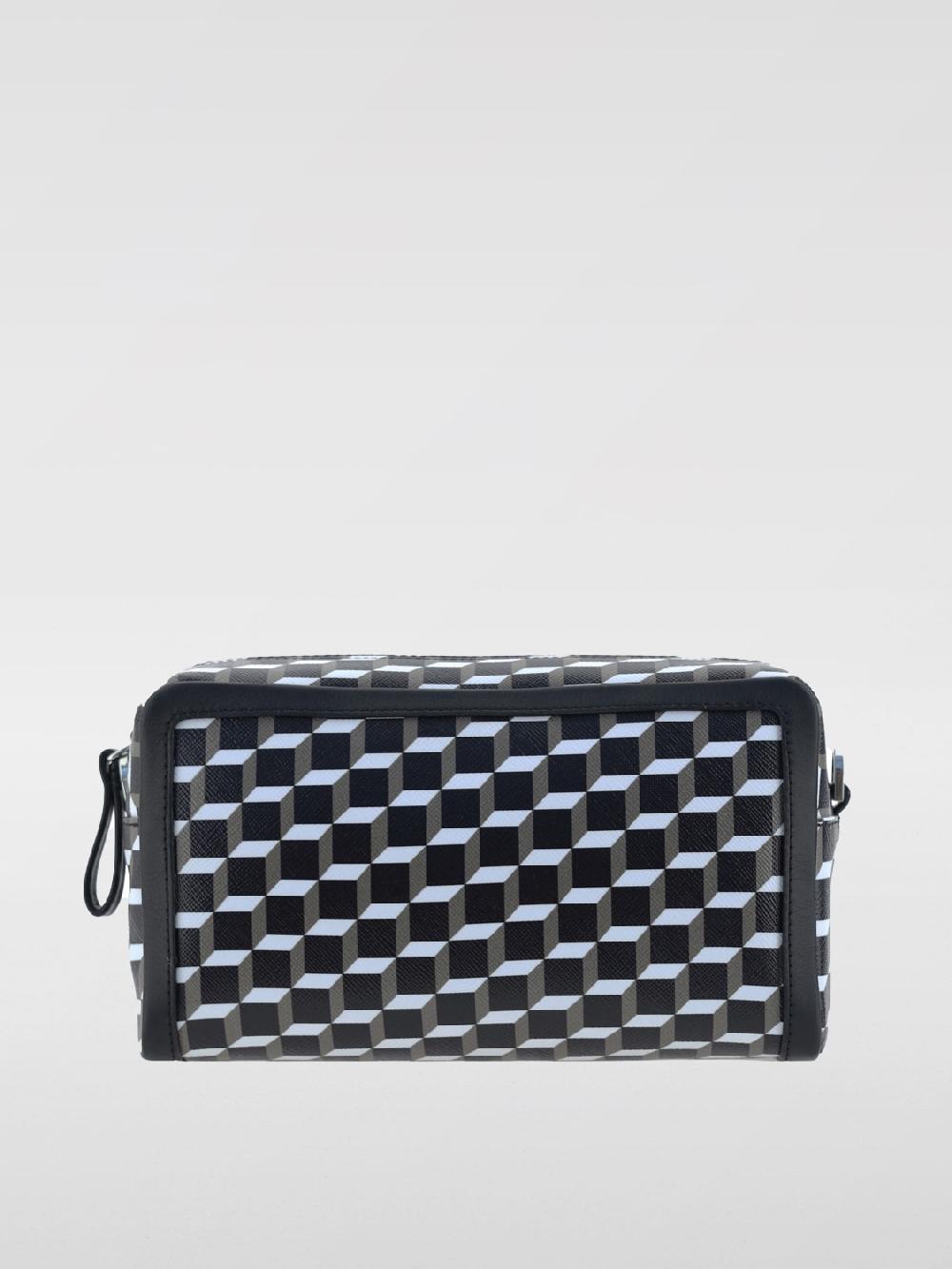 Giglio Pouch Pierre Hardy in pelle saffiano con stampa maxi cube