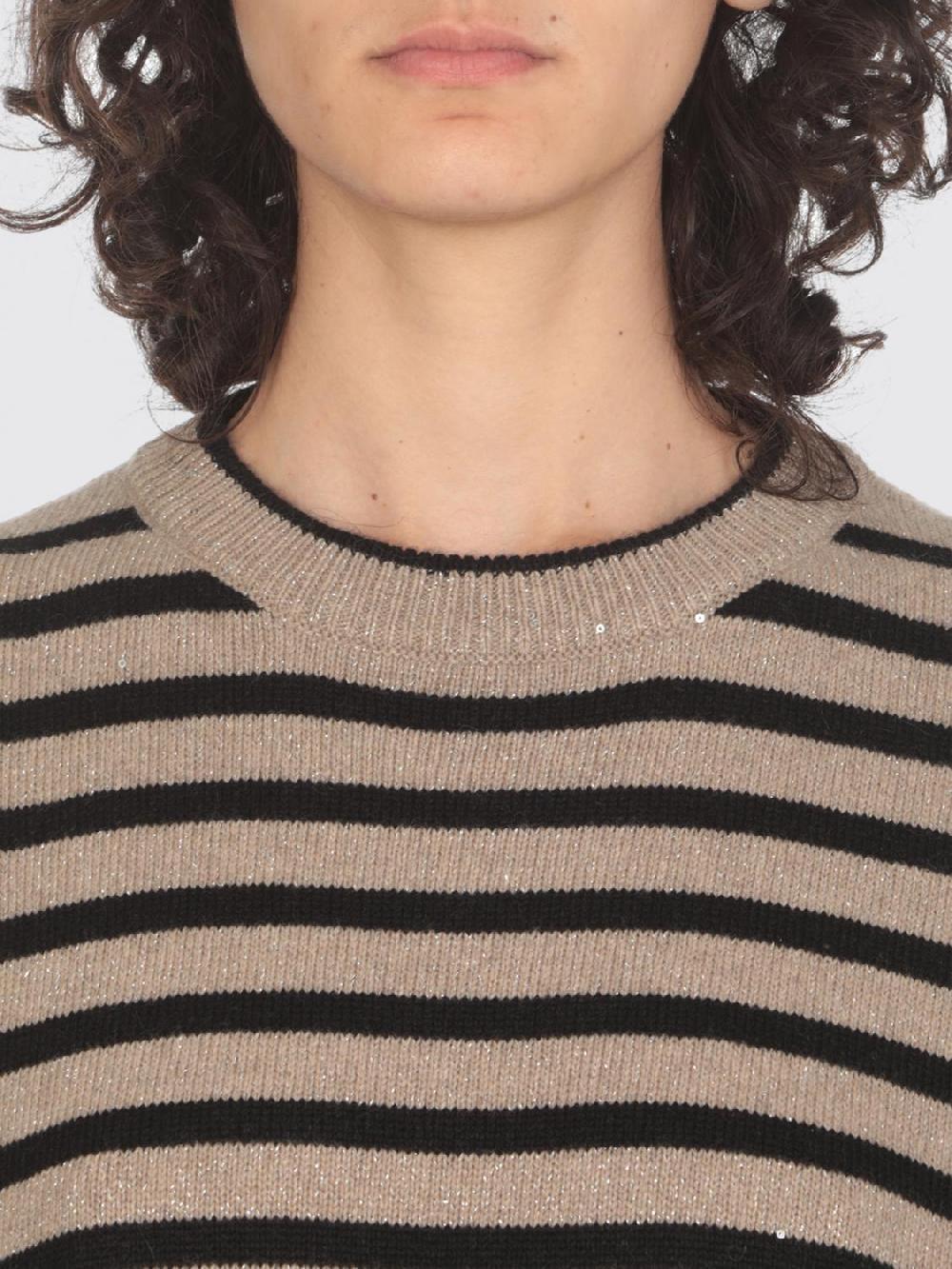 Giglio Pullover Brunello Cucinelli In Misto Lana A Righe