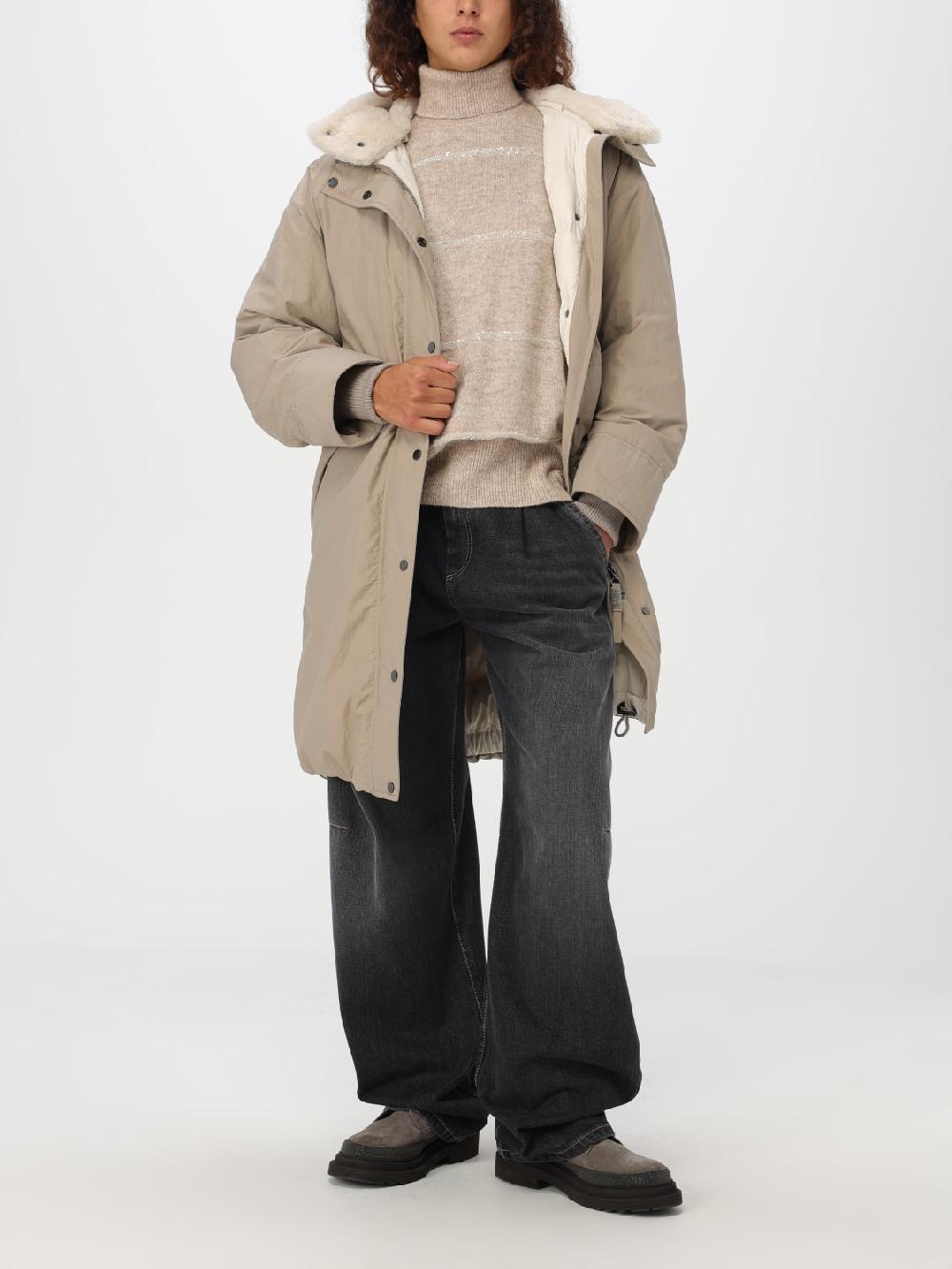 Giglio Pullover Brunello Cucinelli In Misto Lana Con Monile Nickel-free