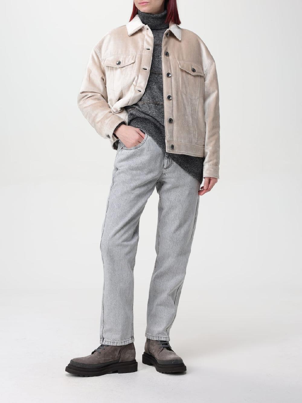 Giglio Pullover Brunello Cucinelli In Misto Lana Con Monile Nickel-free