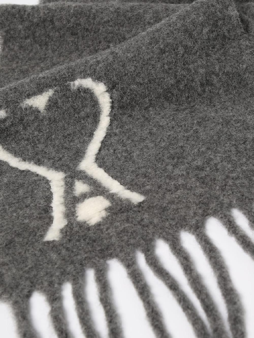 Giglio Sciarpa Ami Paris In Lana Di Alpaca Con Logo Jacquard