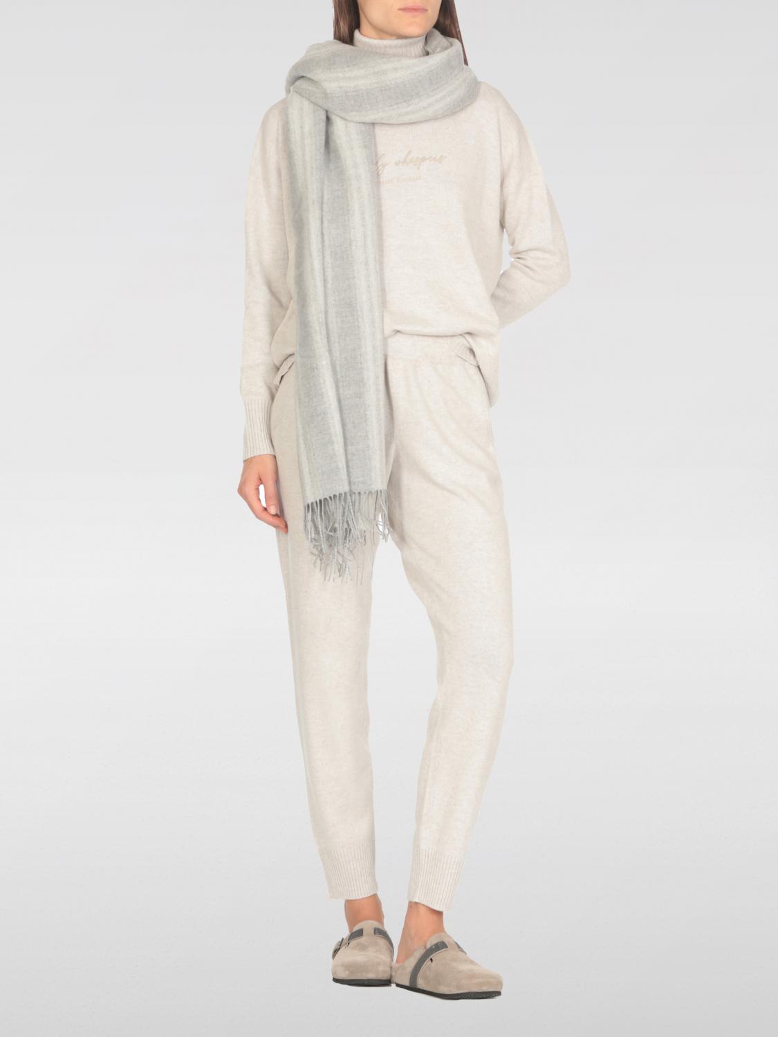 Giglio Sciarpa Brunello Cucinelli In Cashmere Con Motivo A Righe Jacquard