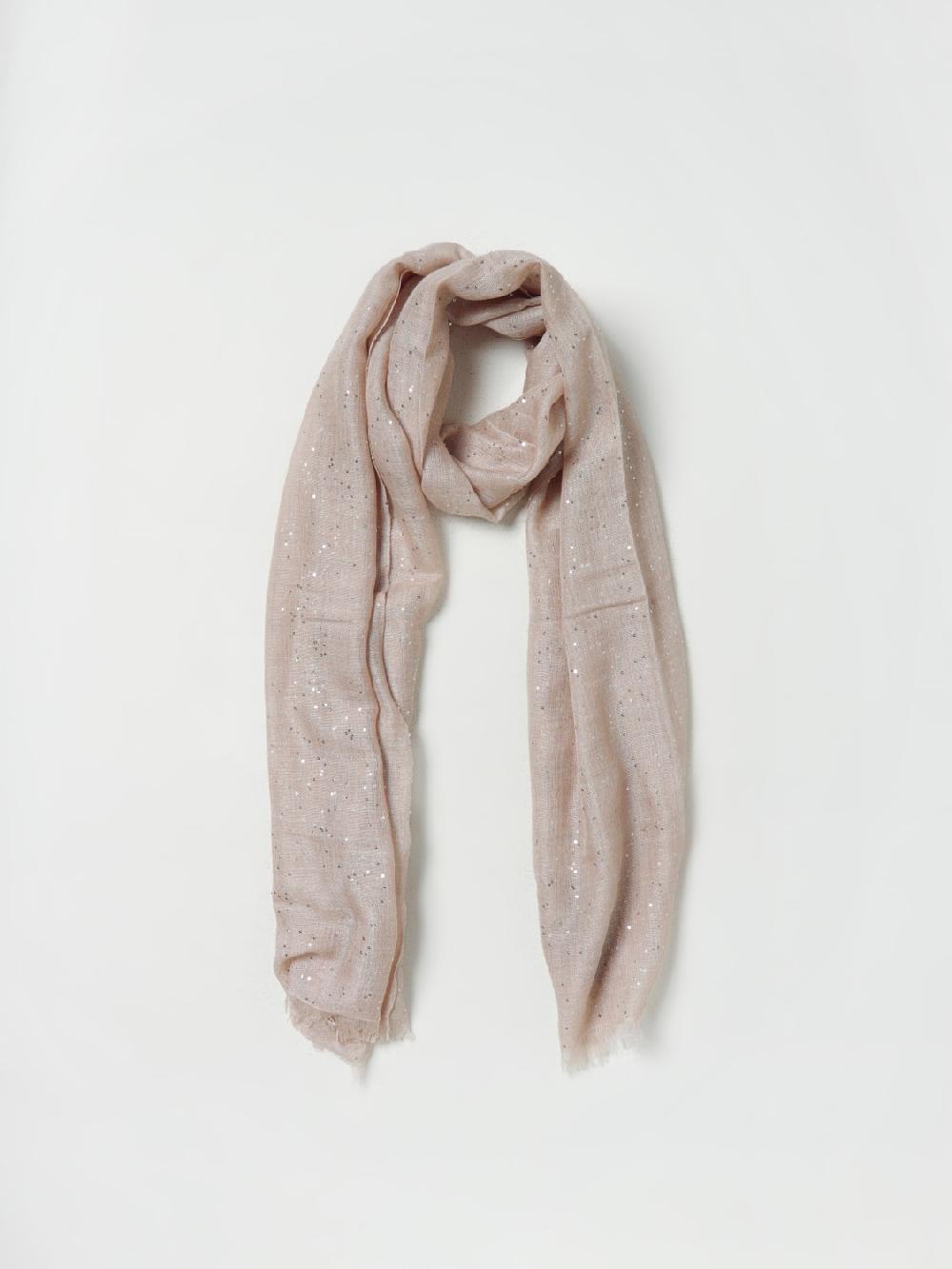 Giglio Sciarpa Brunello Cucinelli In Cashmere E Seta Con Paillettes All Over
