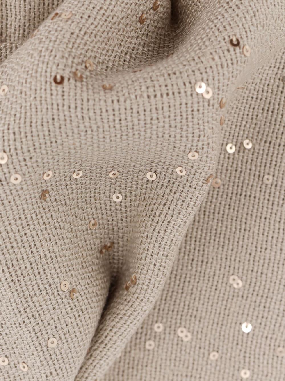 Giglio Sciarpa Brunello Cucinelli In Cashmere E Seta Con Paillettes All Over