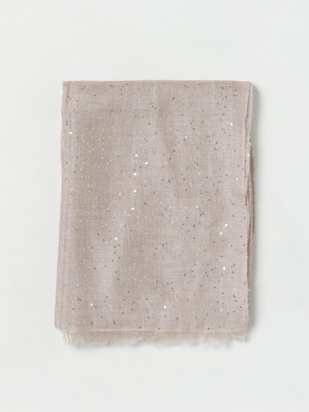 Giglio Sciarpa Brunello Cucinelli in cashmere e seta con paillettes all over