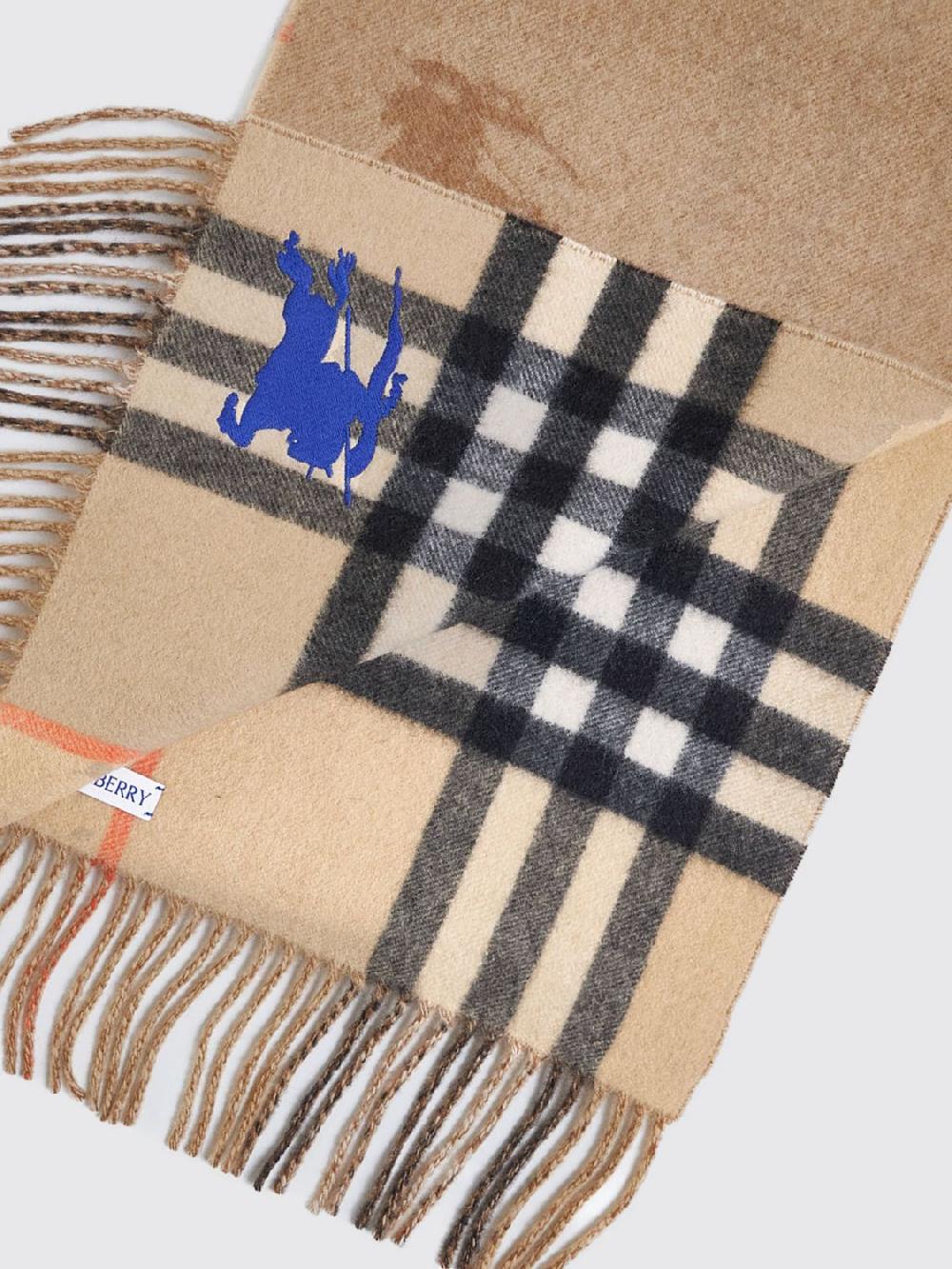 Giglio Sciarpa Burberry Reversibile In Cashmere Jacquard