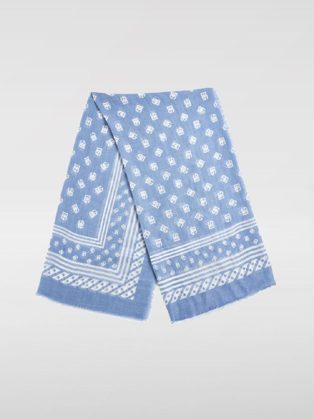 Giglio Sciarpa DG Dolce & Gabbana In Lana E Cashmere Con Logo All Over