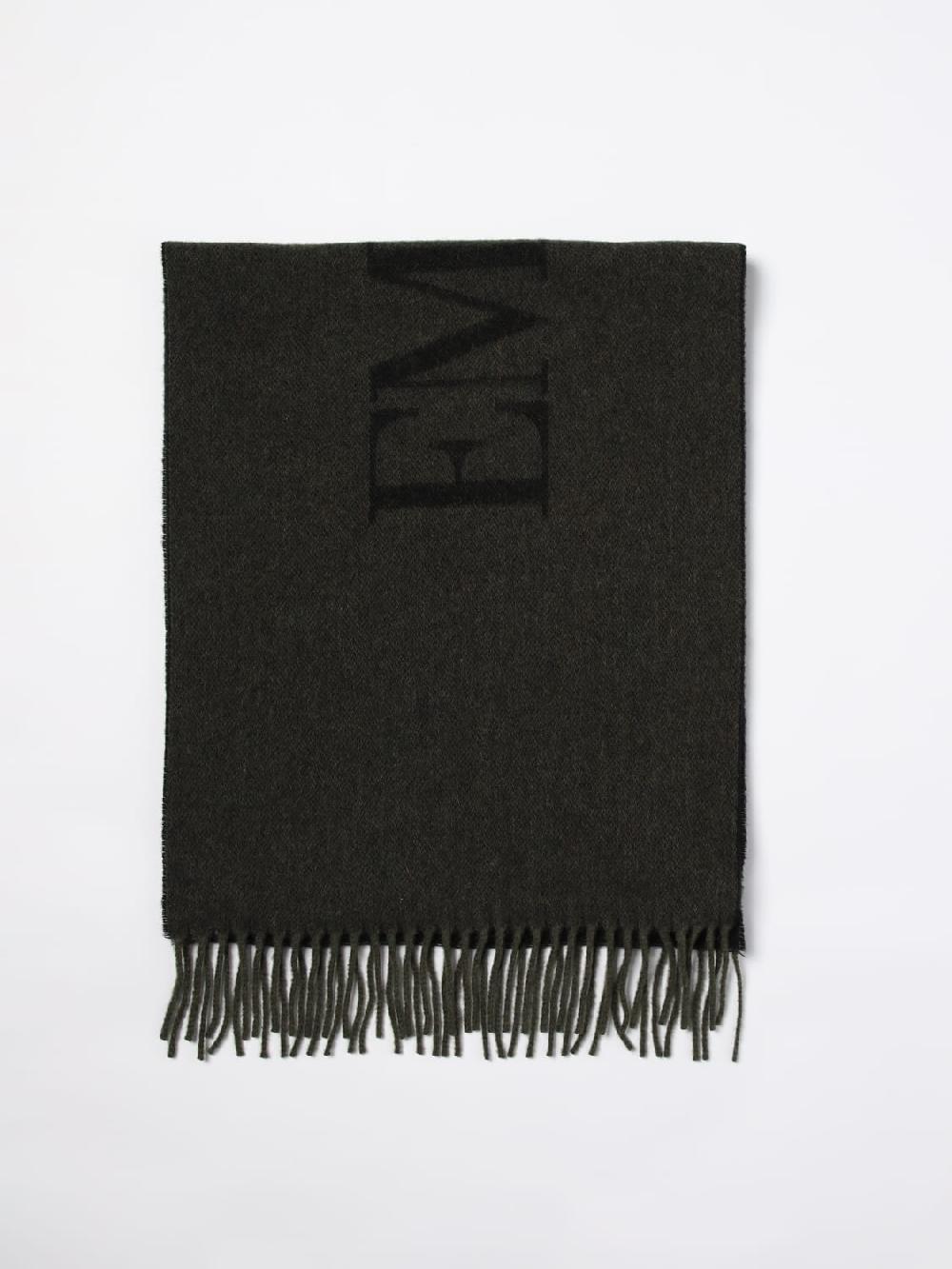 Giglio Sciarpa Emporio Armani in lana con logo jacquard