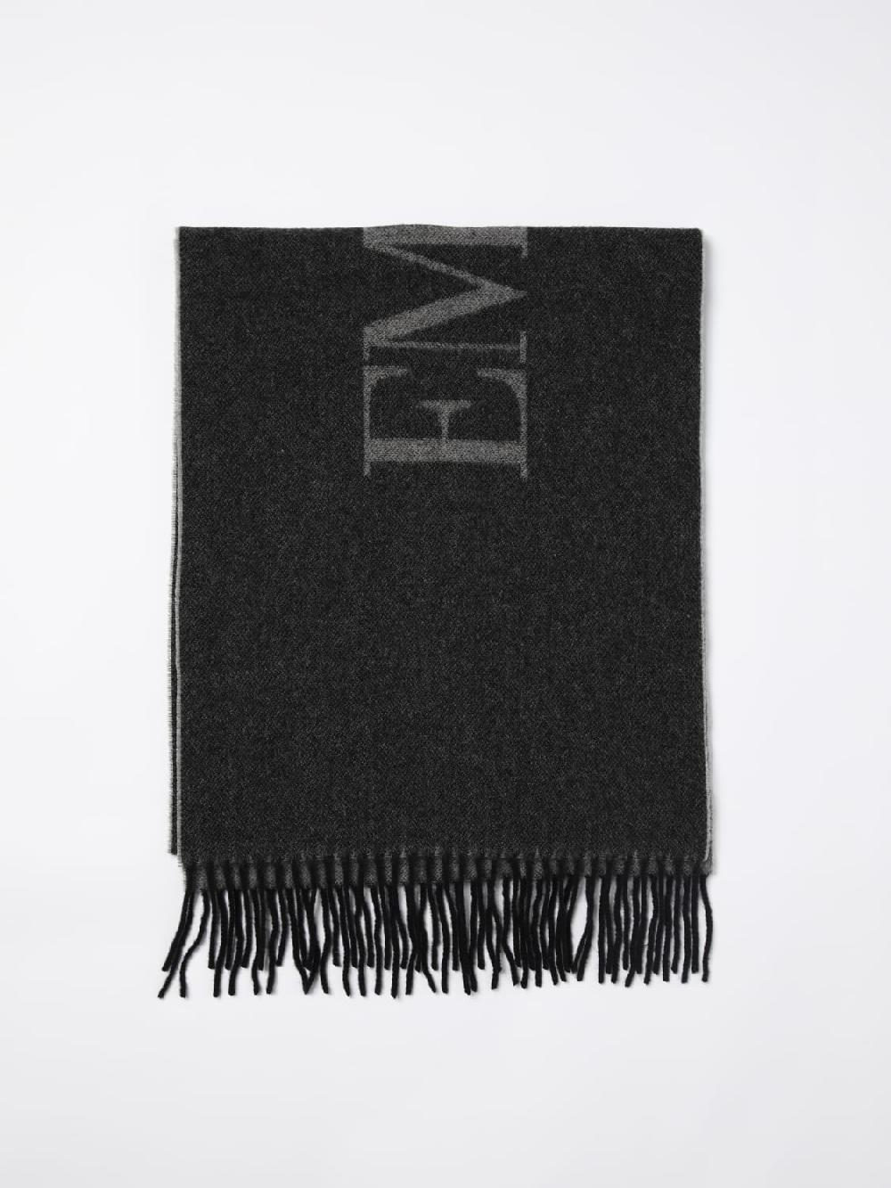 Giglio Sciarpa Emporio Armani in lana con logo jacquard