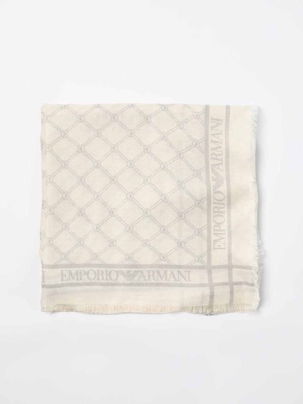 Giglio Sciarpa Emporio Armani in misto viscosa con logo jacquard