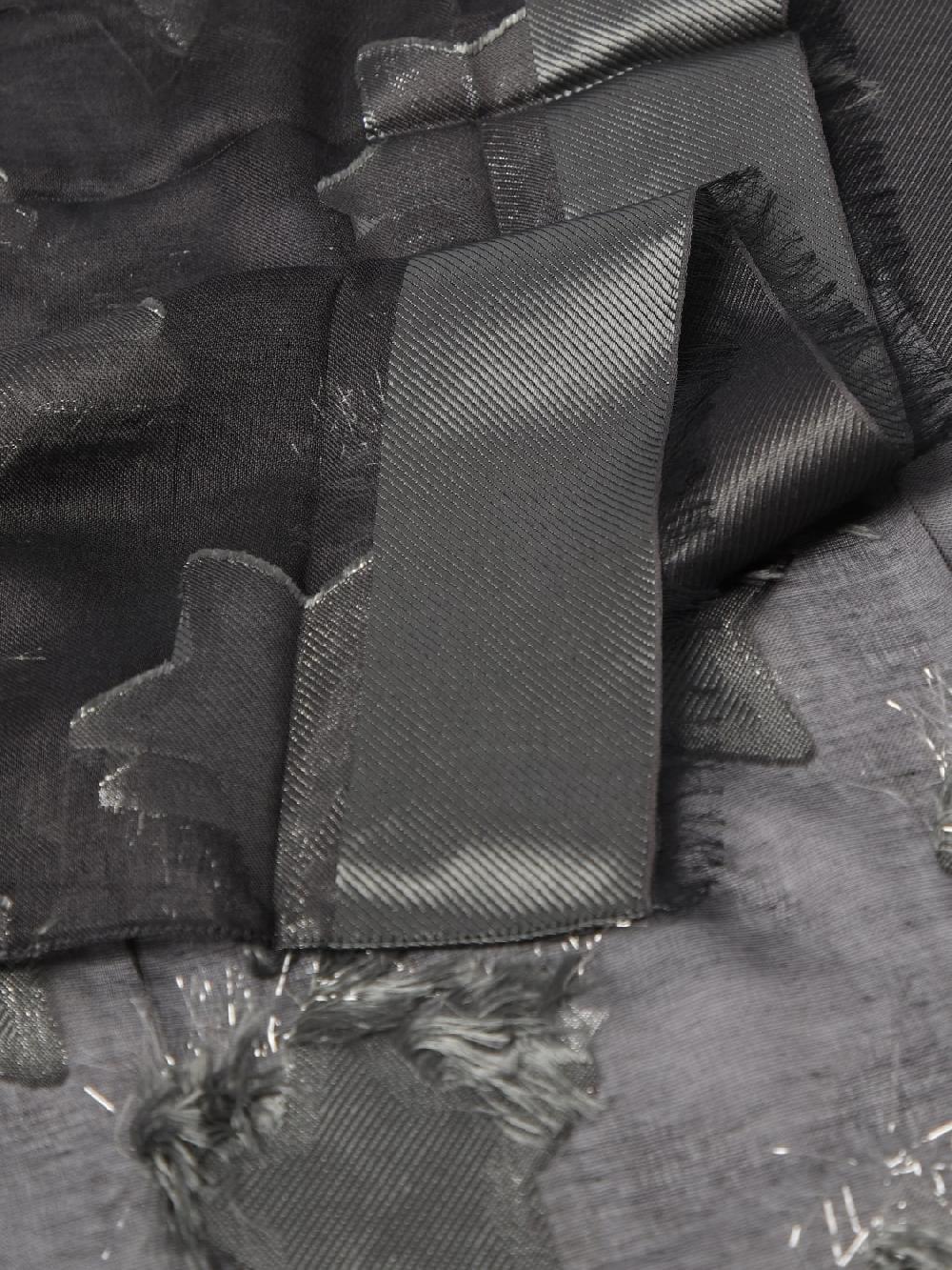 Giglio Sciarpa Emporio Armani In Modal Con Stelle Ricamate All Over