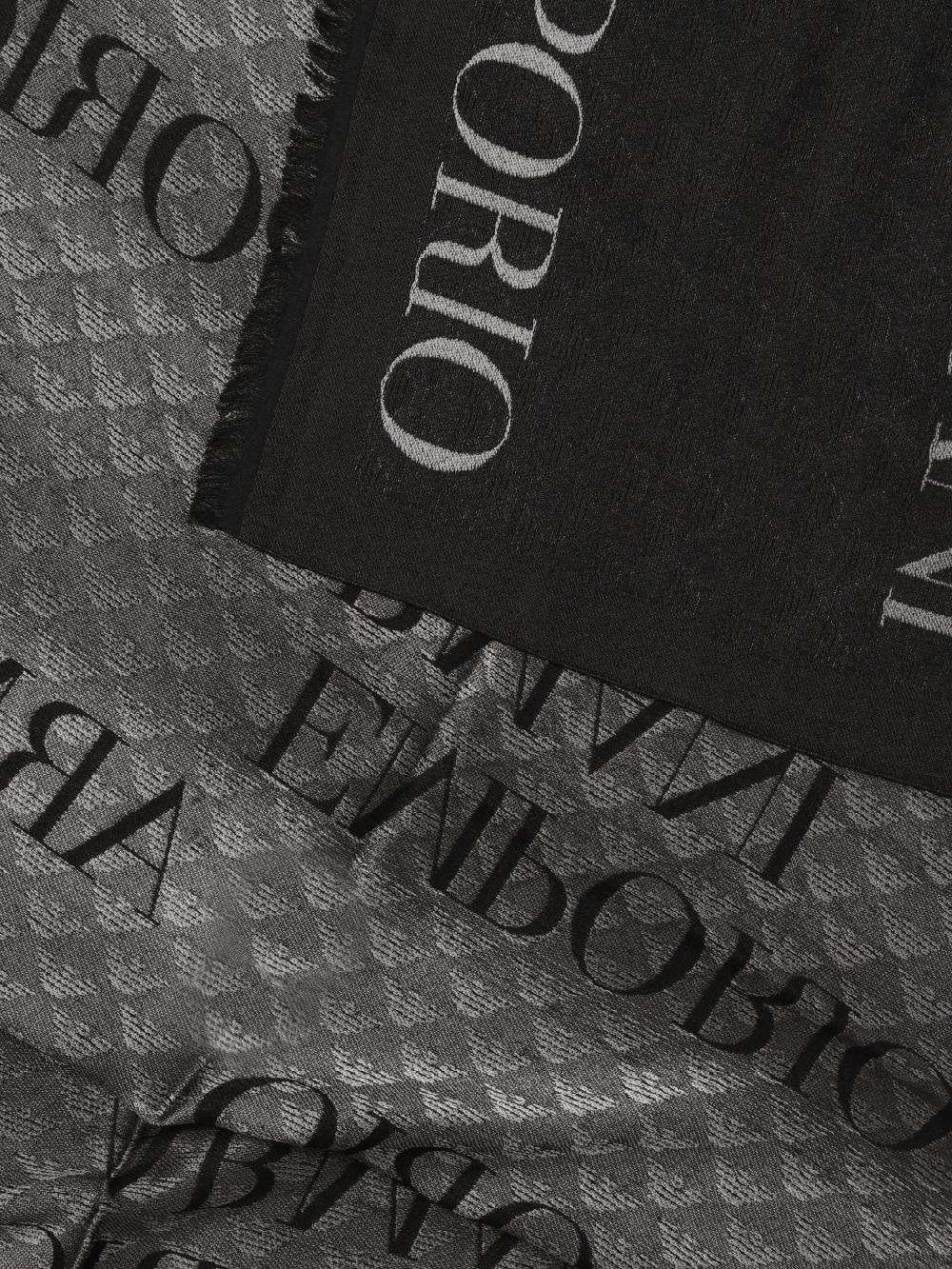 Giglio Sciarpa Emporio Armani In Viscosa Con Logo Jacquard