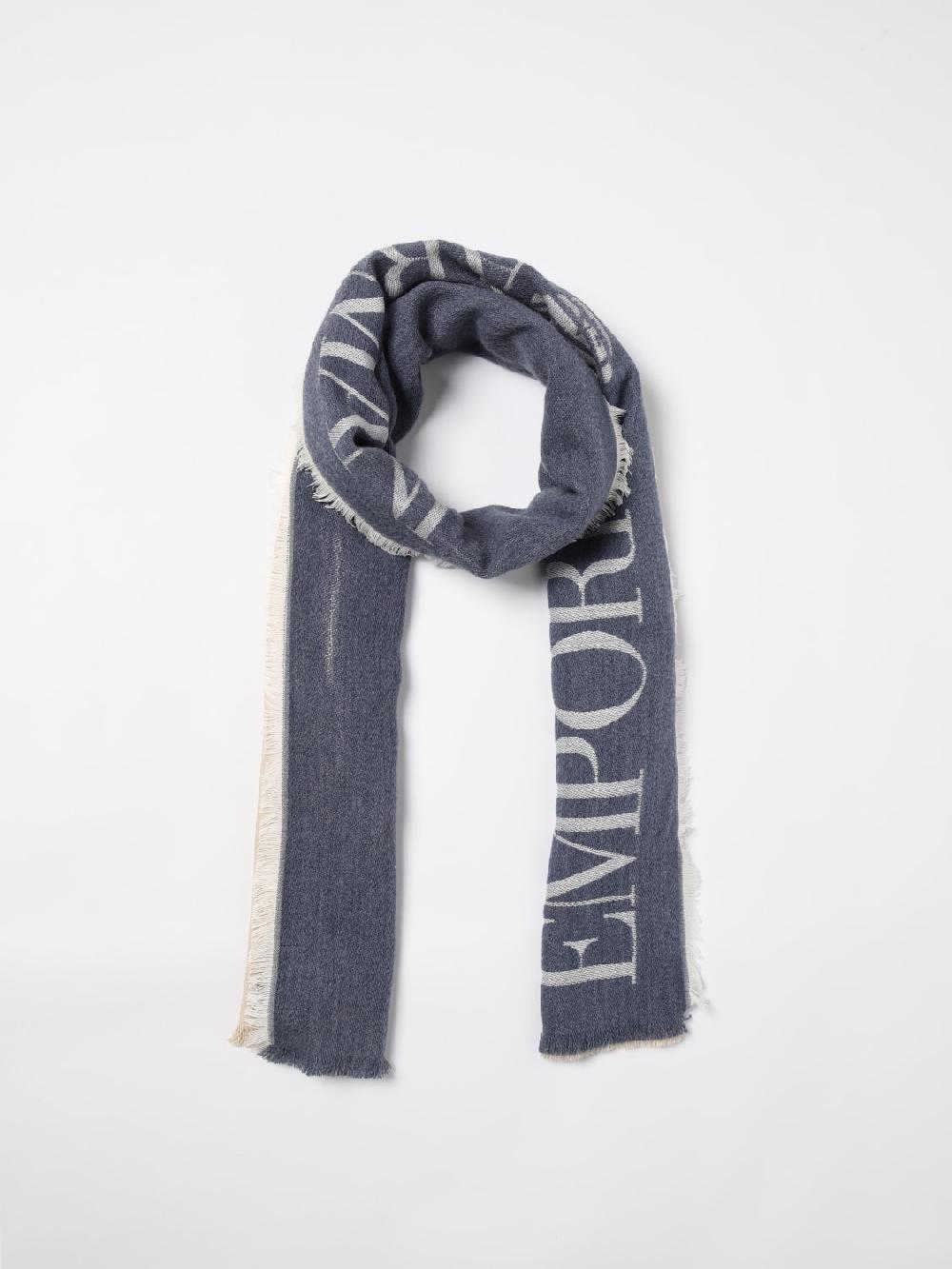 Giglio Sciarpa Emporio Armani In Viscosa Con Logo Jacquard