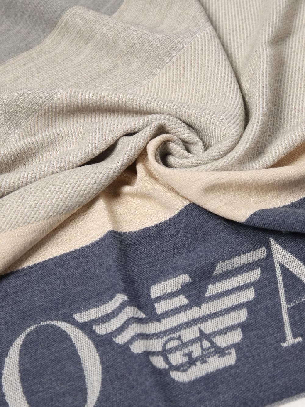 Giglio Sciarpa Emporio Armani In Viscosa Con Logo Jacquard